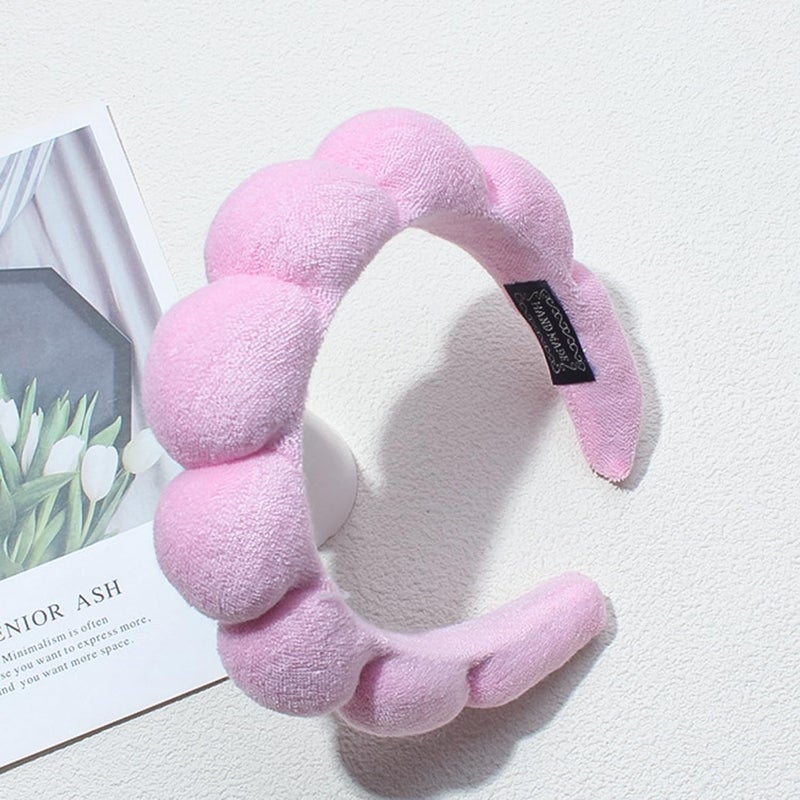 TYSSELY Spa Headbands for Washing Face Makeup Skin Care Headband Women Bubble Facial Beauty Headbands Puffy Shower Towel Band Hair Headband - Image 3